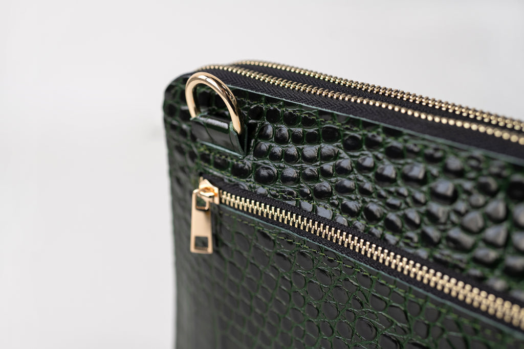 Bag'planner. Double zippered leather planner organizer A5.