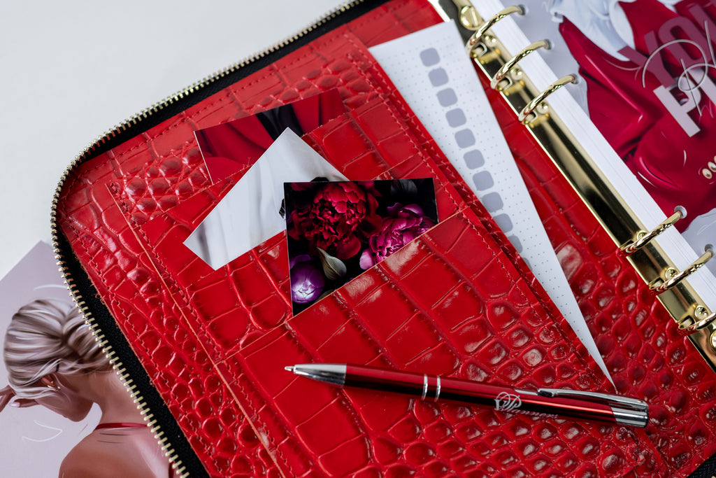 Cyprus, Limassol. Bag'planner. Double zippered leather planner organizer A5.