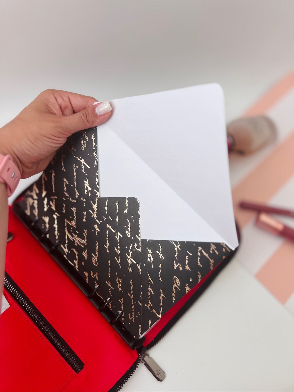 Double leather cover planner A5