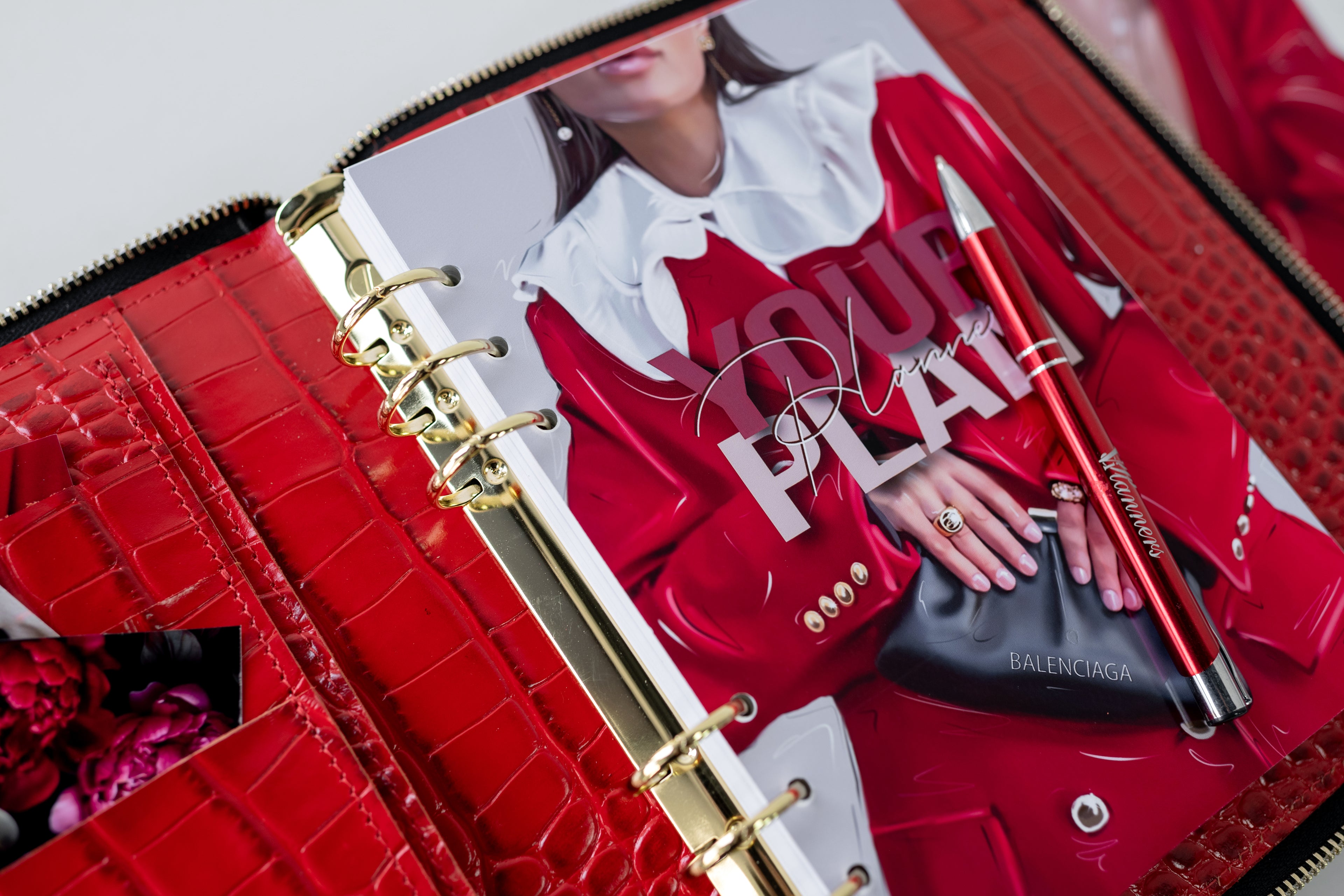 Cyprus, Limassol. Bag'planner. Double zippered leather planner organizer A5.