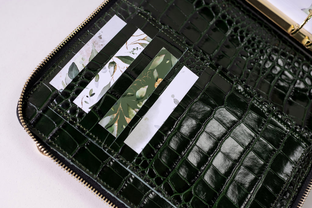 Bag'planner. Double zippered leather planner organizer A5.