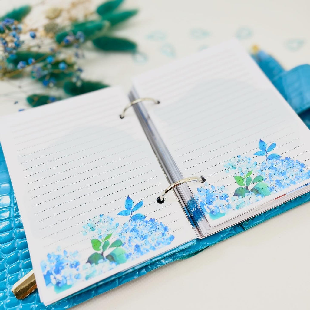 Leather Planner A7,mini  Planner, A7 binder, Ringbuch a7, Leather template, A7 ring binder, notepad for small handbag.