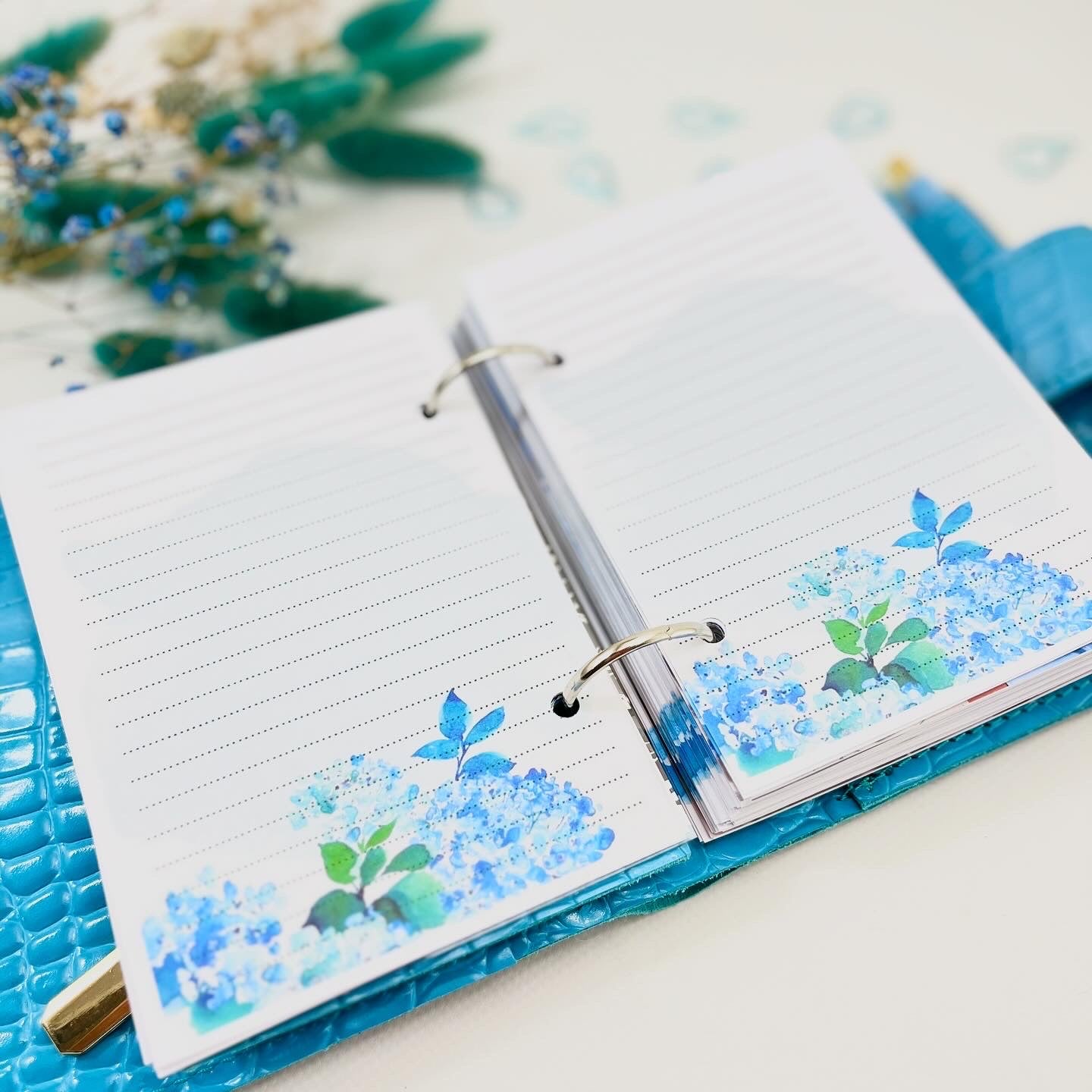 Leather Planner A7,mini  Planner, A7 binder, Ringbuch a7, Leather template, A7 ring binder, notepad for small handbag.