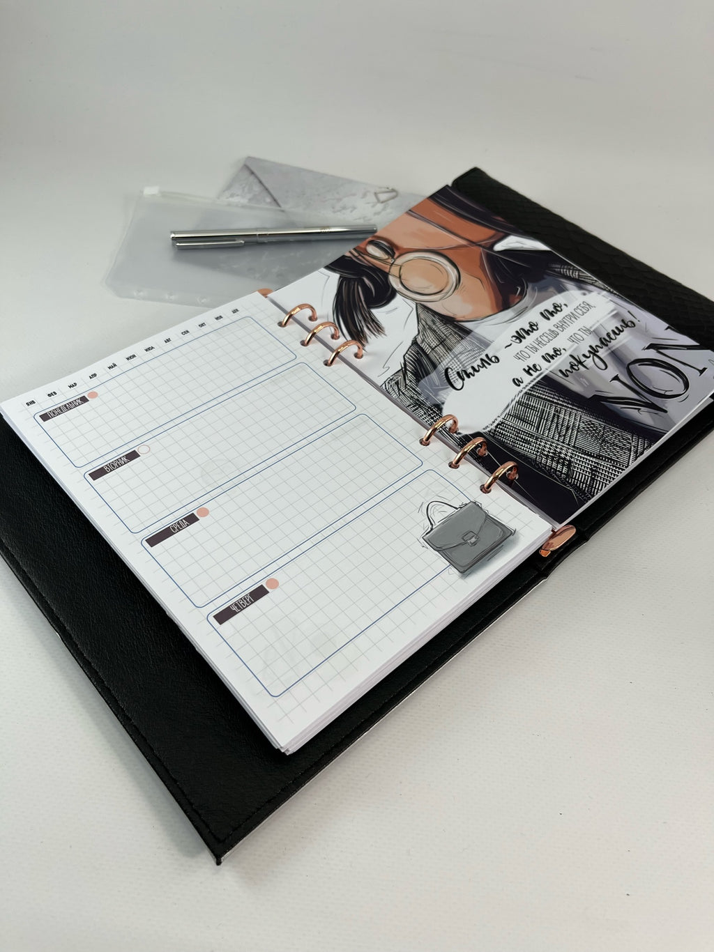 Cyprus, Limassol Hard cover leather weekly planner A5