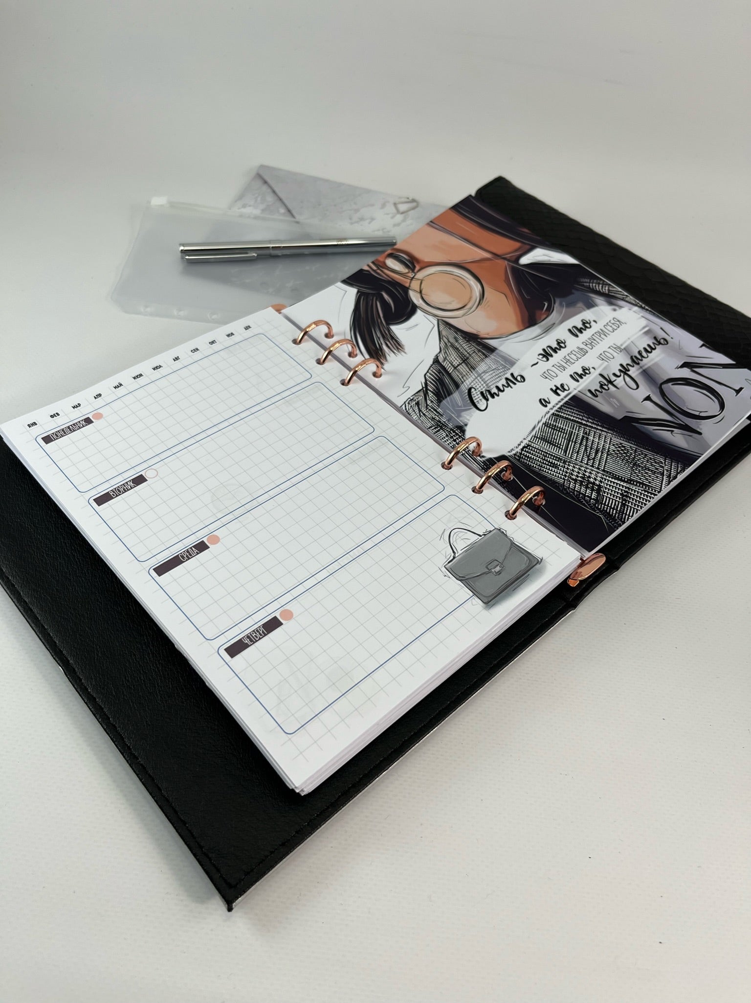 Cyprus, Limassol Hard cover leather weekly planner A5