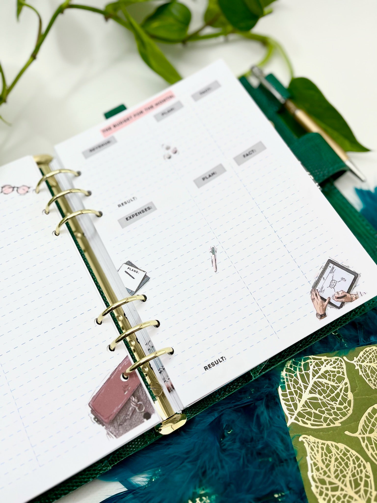 Cyprus,Limassol Green leather planner A5