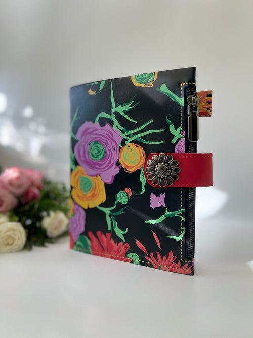 Cyprus, Limassol Flowers leather planner A5