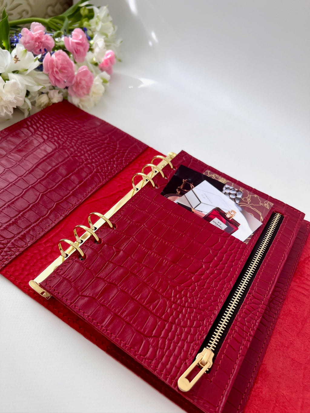 Cyprus, Limassol. Red leather planner A5.