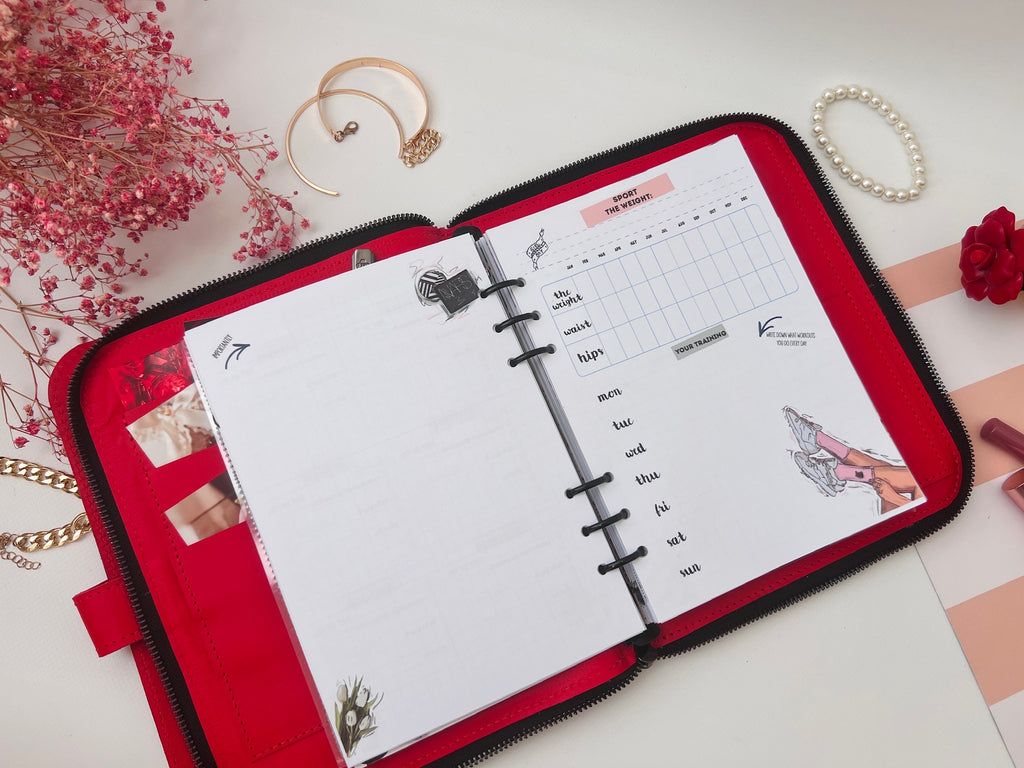 Double leather cover planner A5