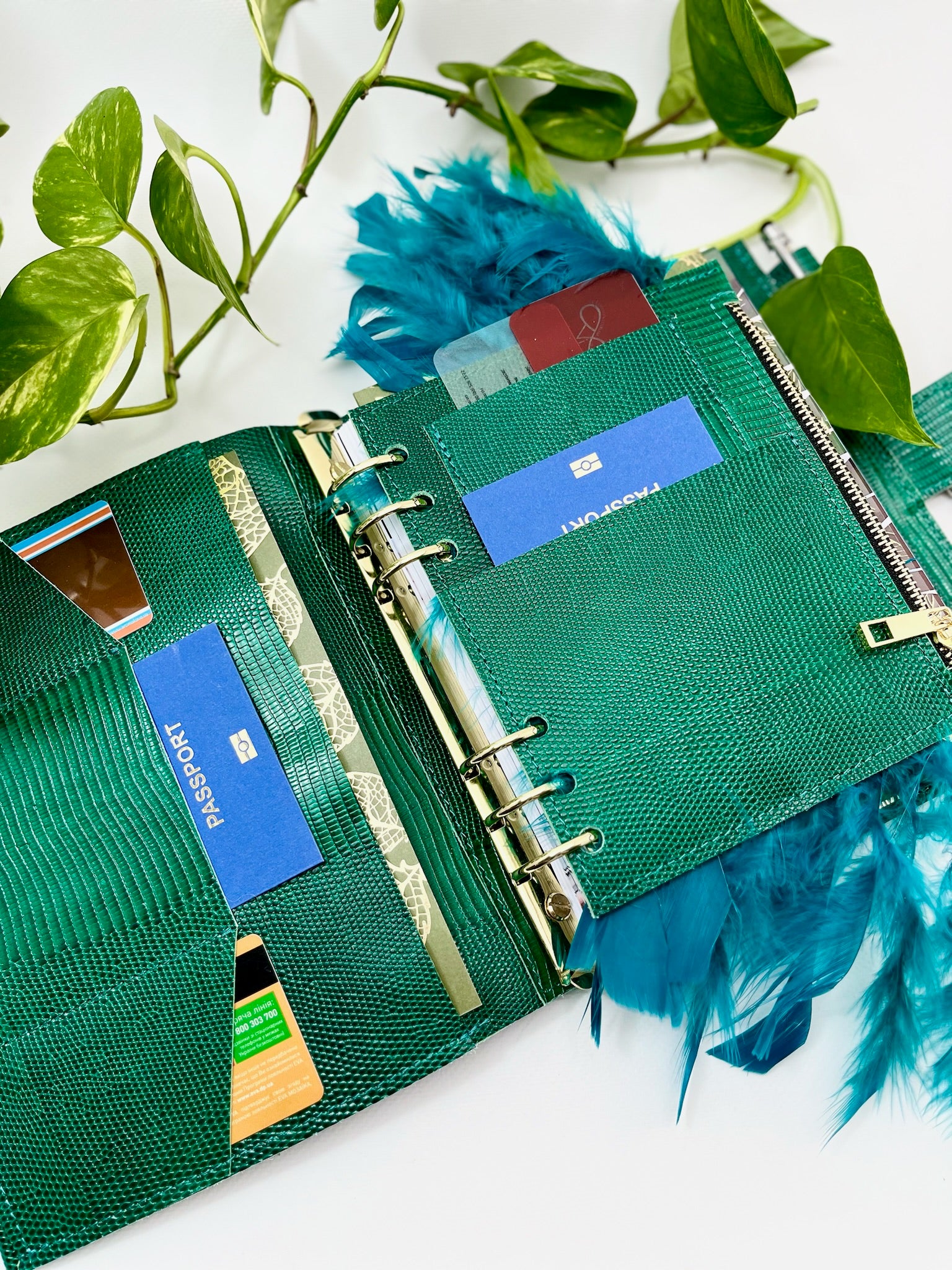 Cyprus,Limassol Green leather planner A5