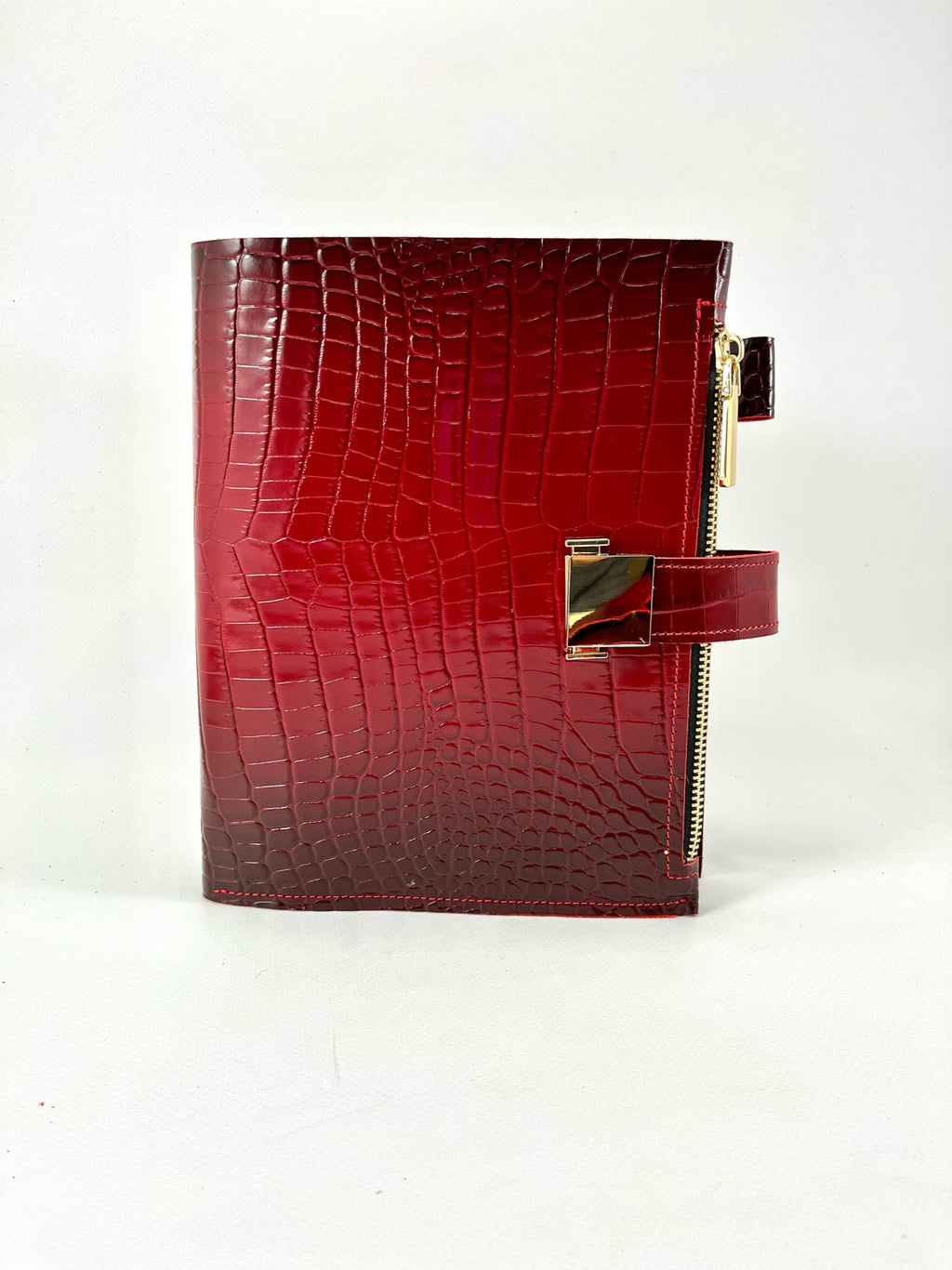 Cyprus, Limassol. Ombré black and red leather planner A5
