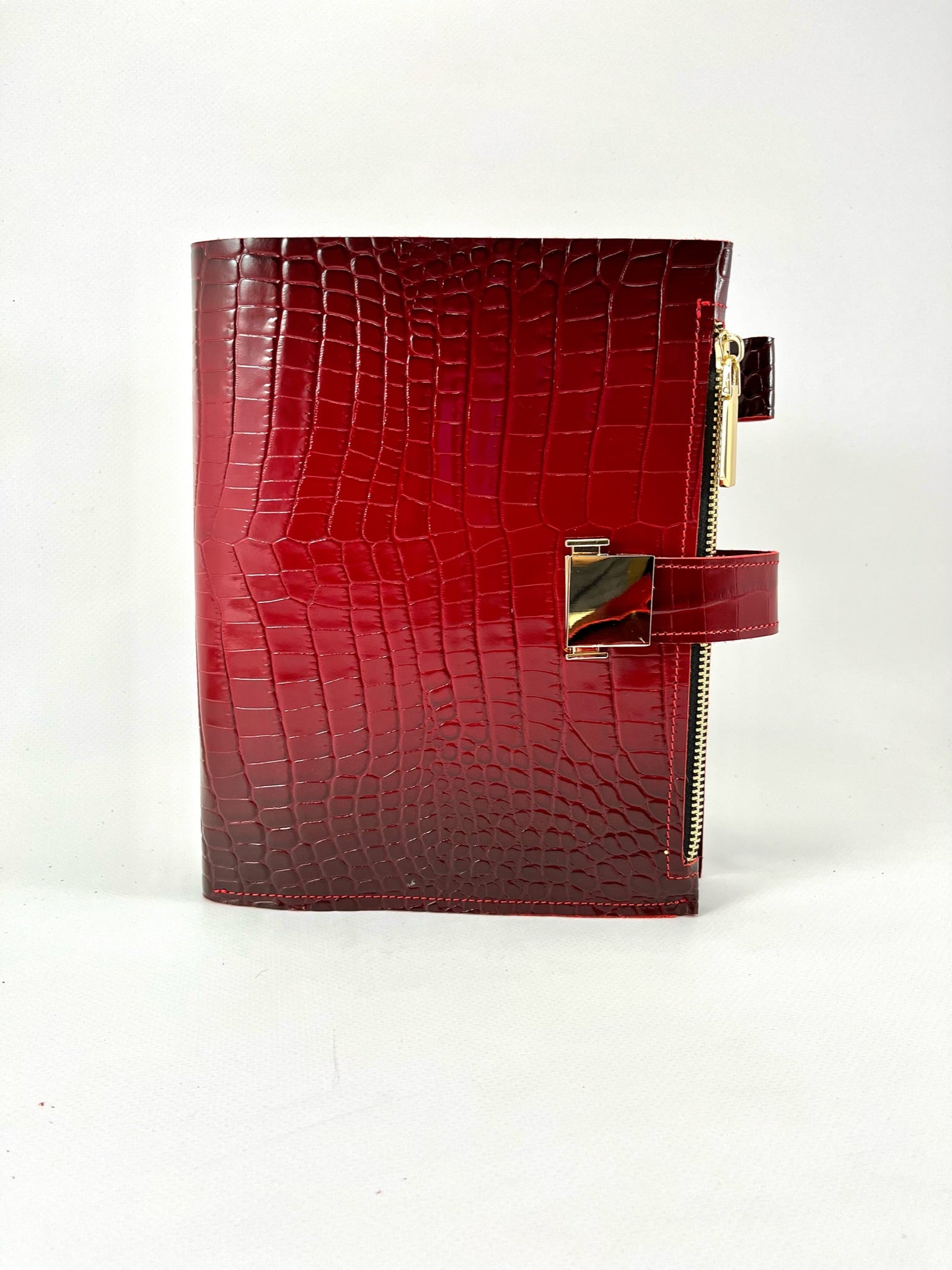 Cyprus, Limassol. Ombré black and red leather planner A5