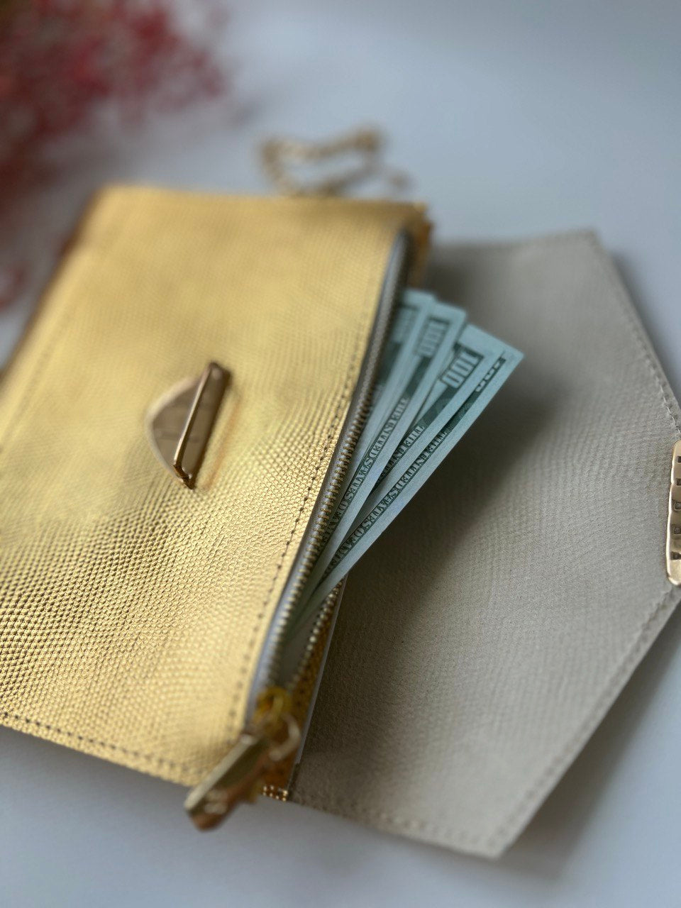 Gold leather planner A5