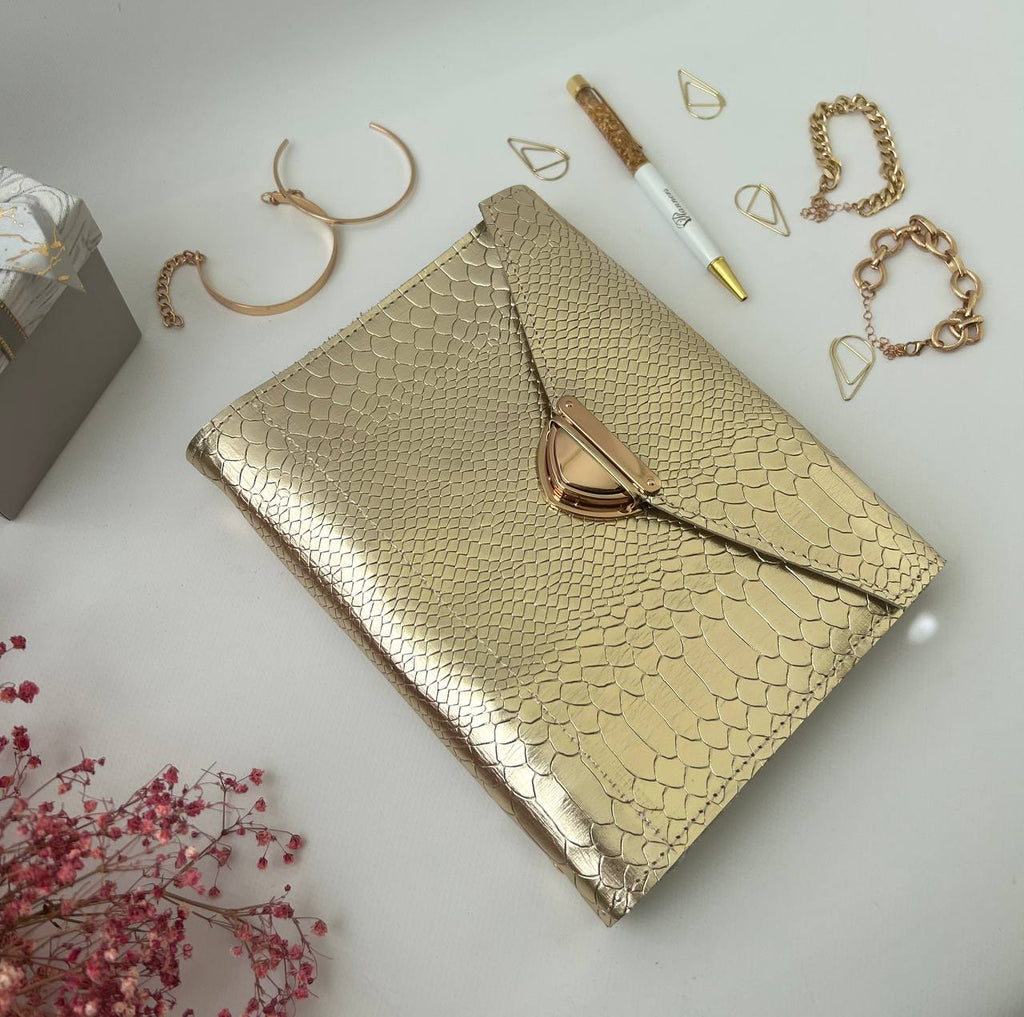 Gold leather planner A5