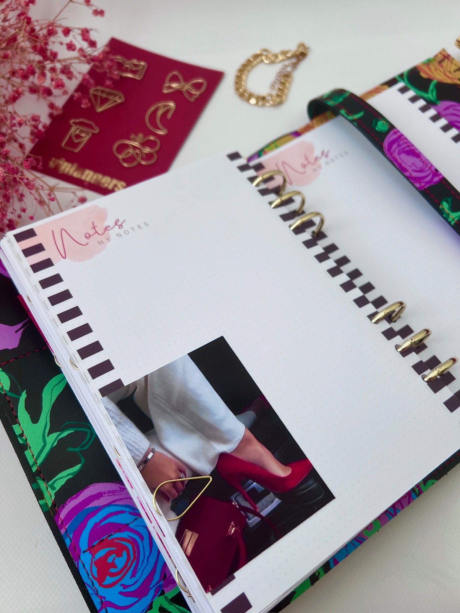 Cyprus, Limassol Flowers leather planner A5