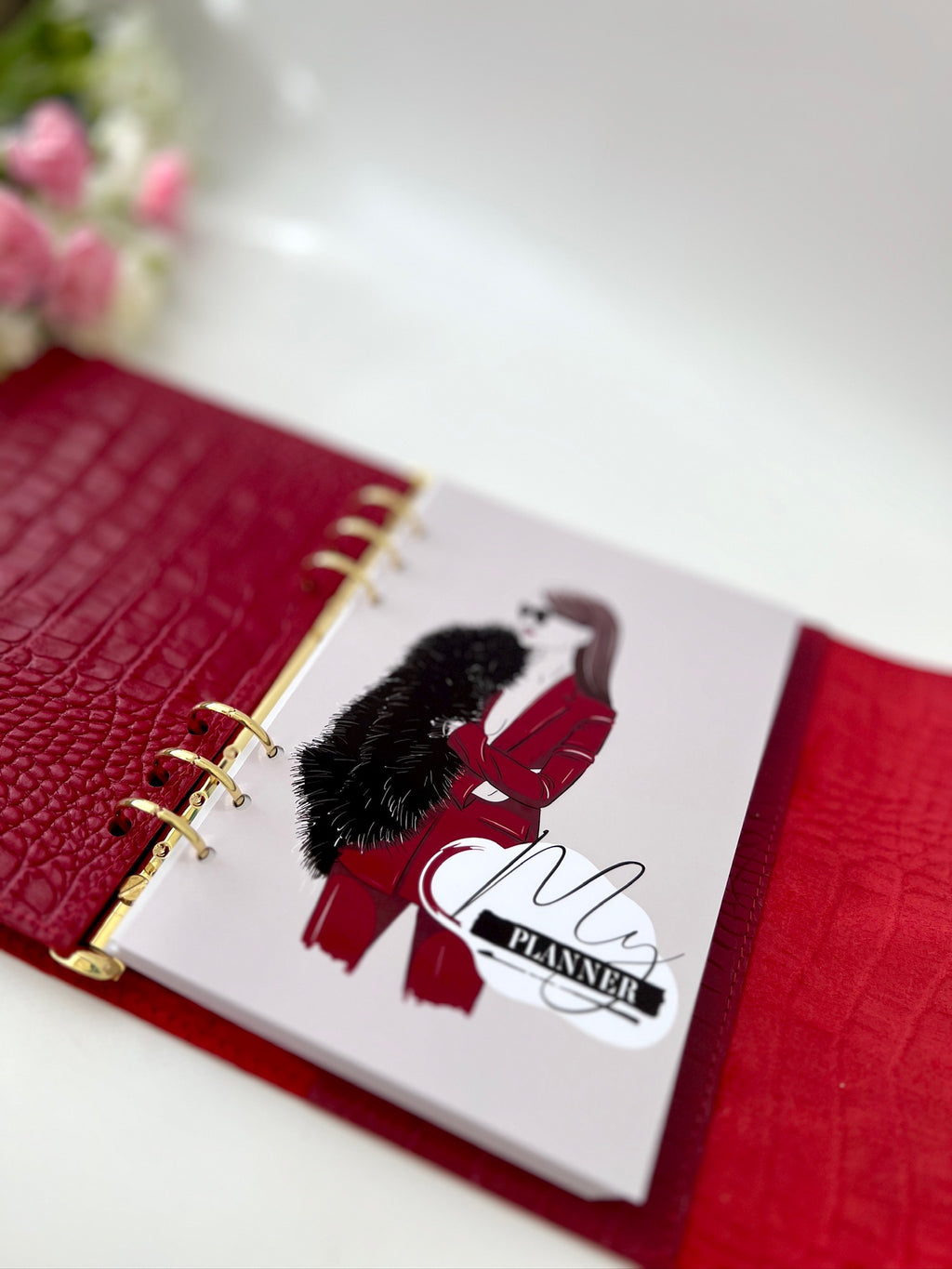 Cyprus, Limassol. Red leather planner A5.