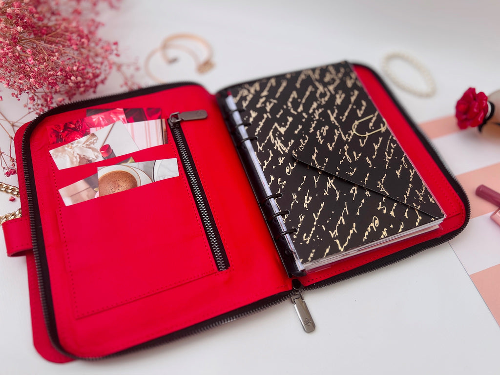 Double leather cover planner A5