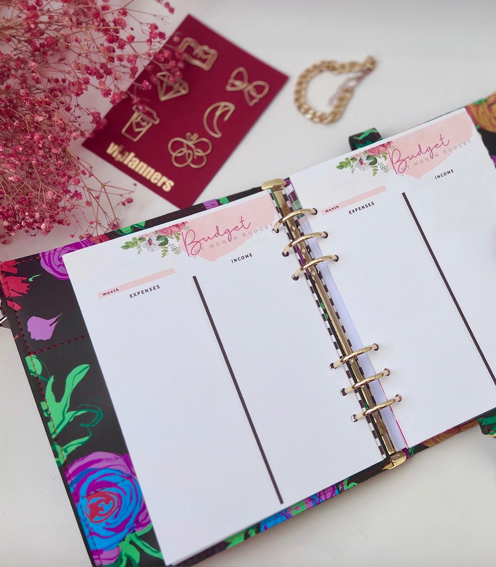 Cyprus, Limassol Flowers leather planner A5