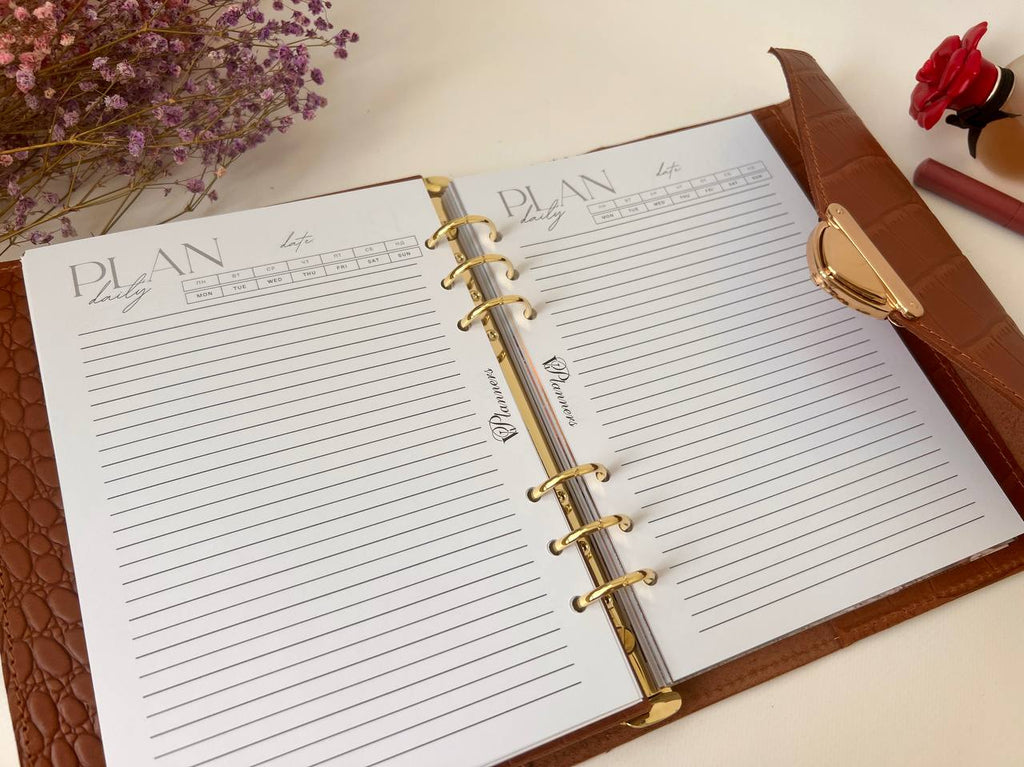 Brown leather notebook cover A5