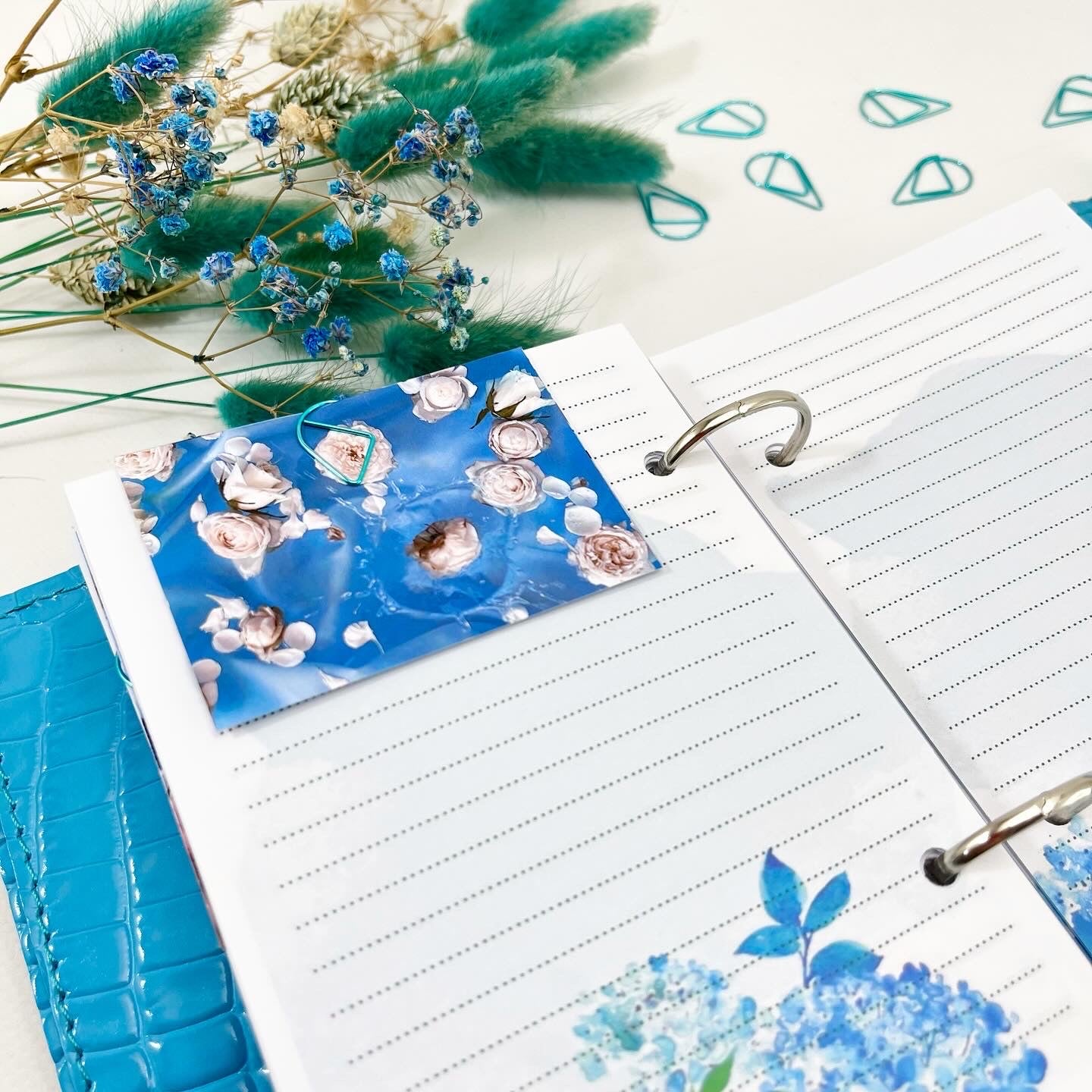 Leather Planner A7,mini  Planner, A7 binder, Ringbuch a7, Leather template, A7 ring binder, notepad for small handbag.