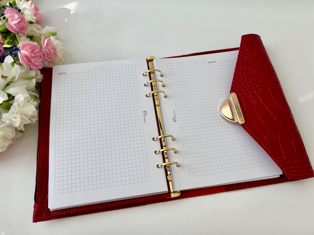 Cyprus, Limassol. Red leather planner A5.