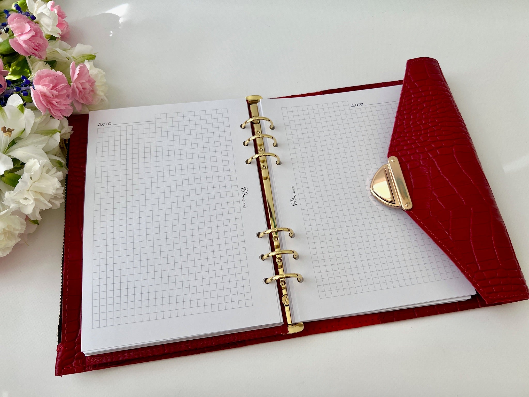 Cyprus, Limassol. Red leather planner A5.