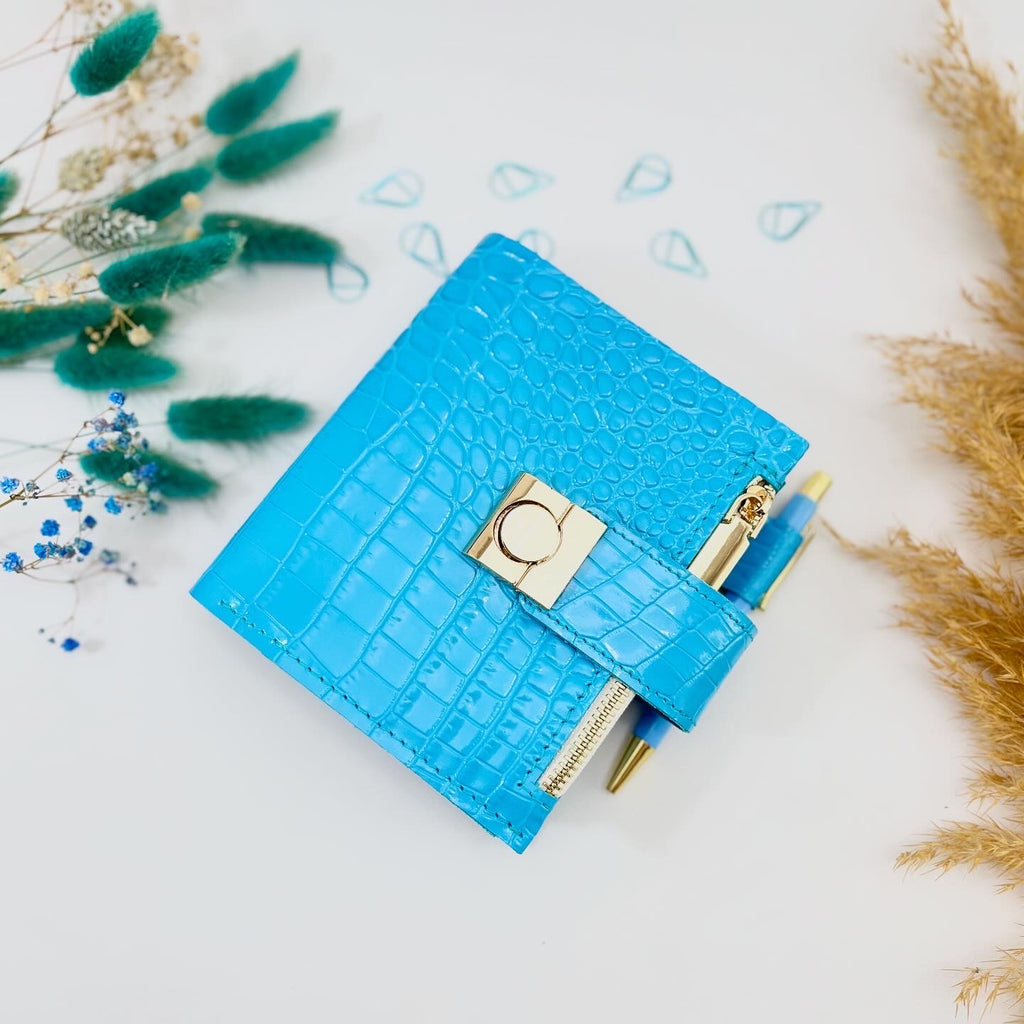 Leather Planner A7,mini  Planner, A7 binder, Ringbuch a7, Leather template, A7 ring binder, notepad for small handbag.