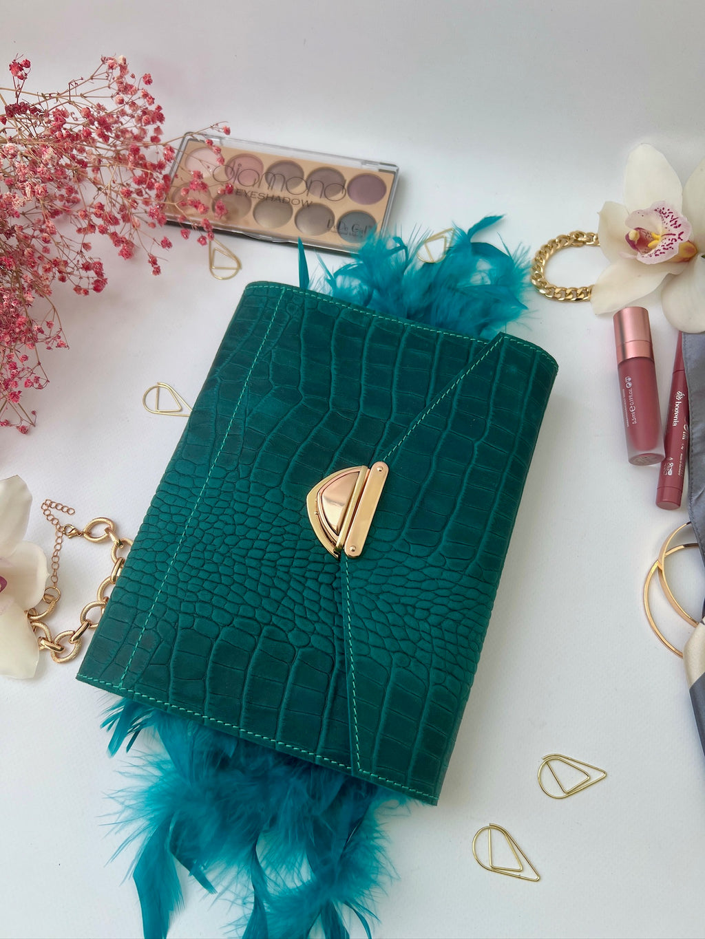 Cyprus, Limassol Sea wave leather notebook A5