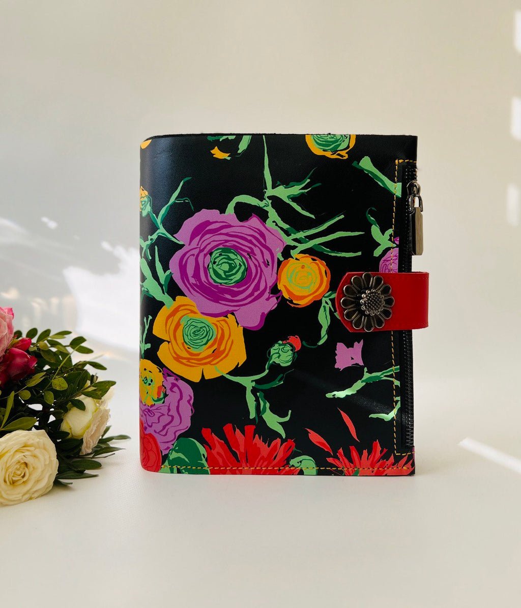 Cyprus, Limassol Flowers leather planner A5