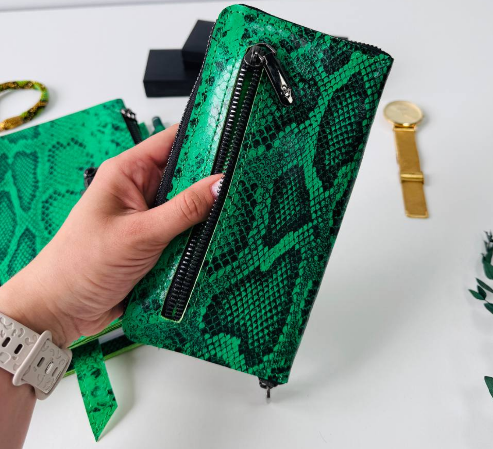 Snake Leather Planner notebook cover A5, Leather Bullet Journal,Leather Sketchbook,Executive Leather Planner,Handmade Leather cover with wallet.