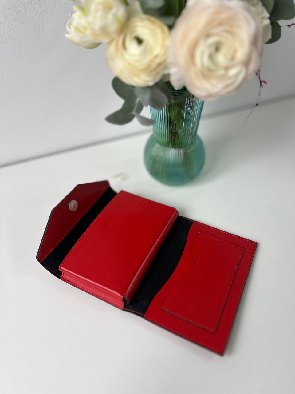 Cyprus,  Limassol. Leather Wallet organizer with notebook. Case for iPhone pro max.