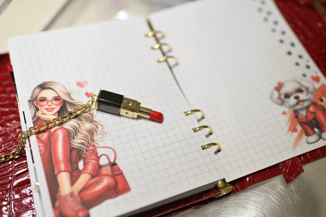 Lipstick beauty makeup planner A5