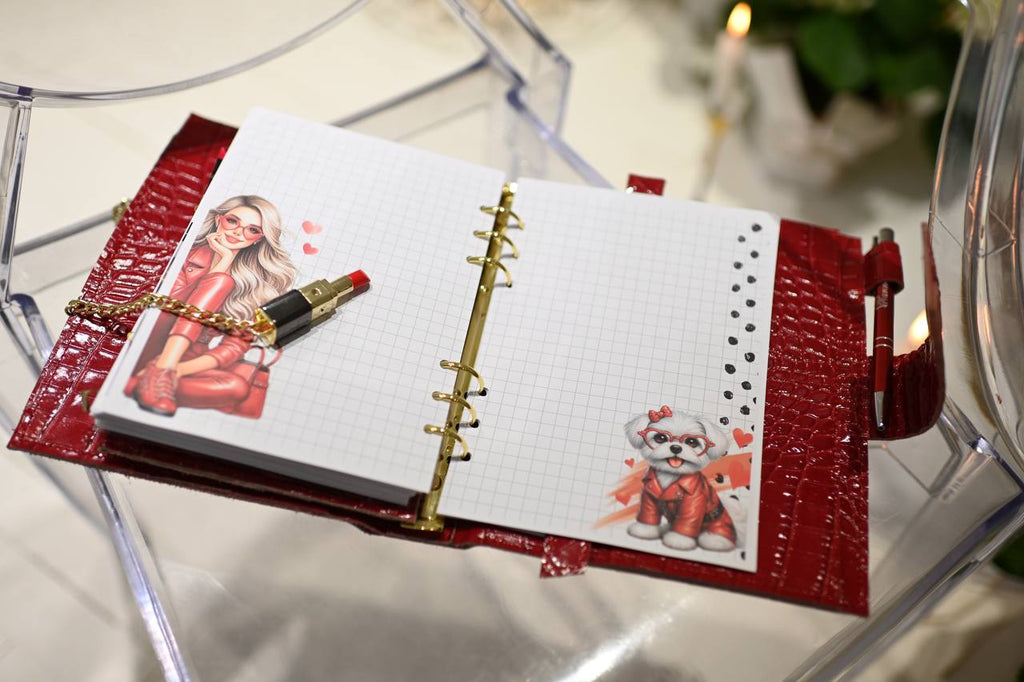 Lipstick beauty makeup planner A5
