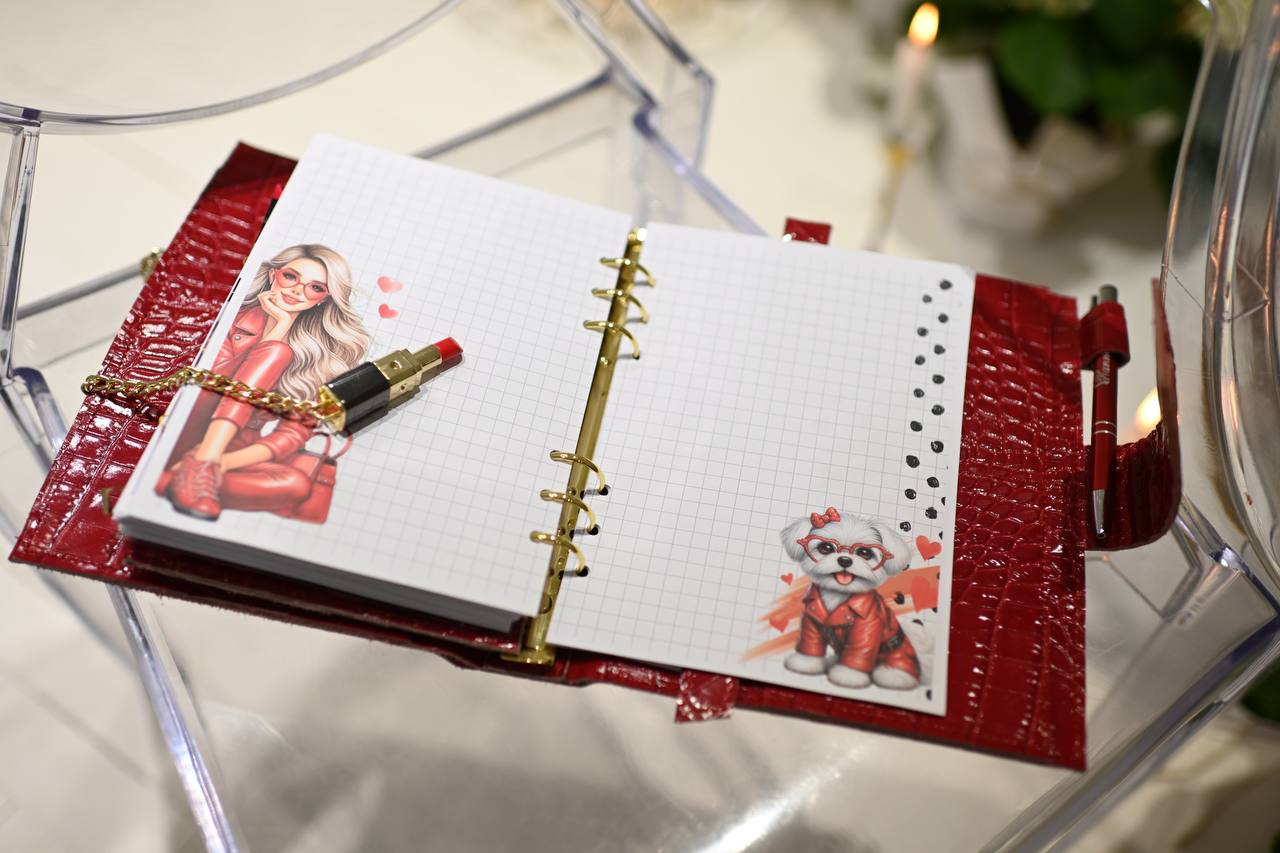 Lipstick beauty makeup planner A5