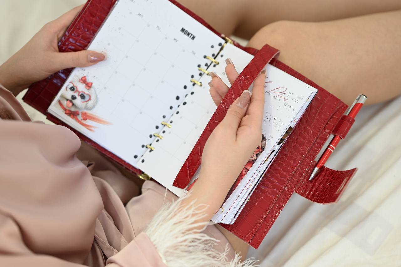 Lipstick beauty makeup planner A5