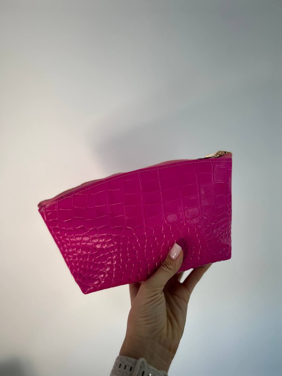 PINK Bridesmaid gifts, pink Leather makeup bag, Mothers day gift, Personalized gift, Bridesmaid, Gift for her, pink cosmetic bag.