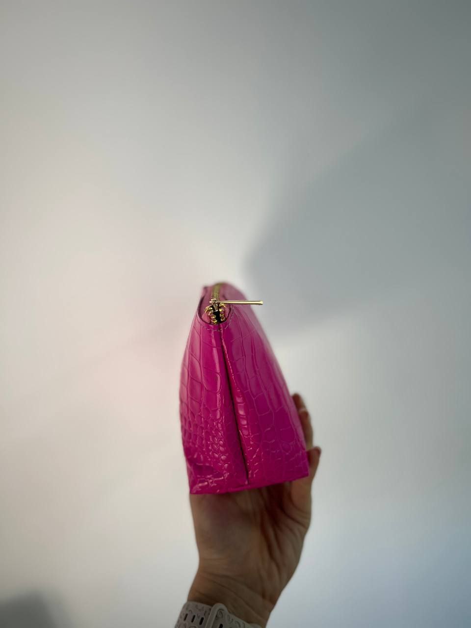 PINK Bridesmaid gifts, pink Leather makeup bag, Mothers day gift, Personalized gift, Bridesmaid, Gift for her, pink cosmetic bag.