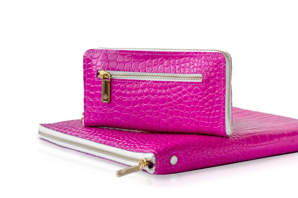 Pink Leather wallet, Women's Leather Wallet Leather, Wallet for Women, Gift for her Anniversary, zipp wallet,Leather Ziparound Wallet.