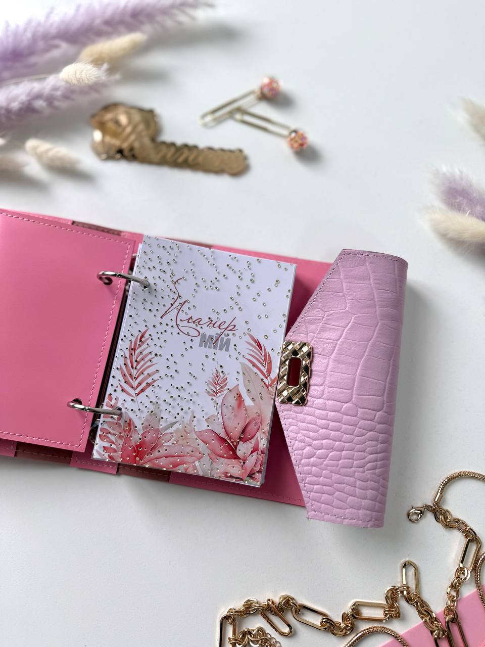 Leather mini notebook cover A7 binder,Planner A7 binder personal size, leather planner, planner binder 2 rings, time diary for work