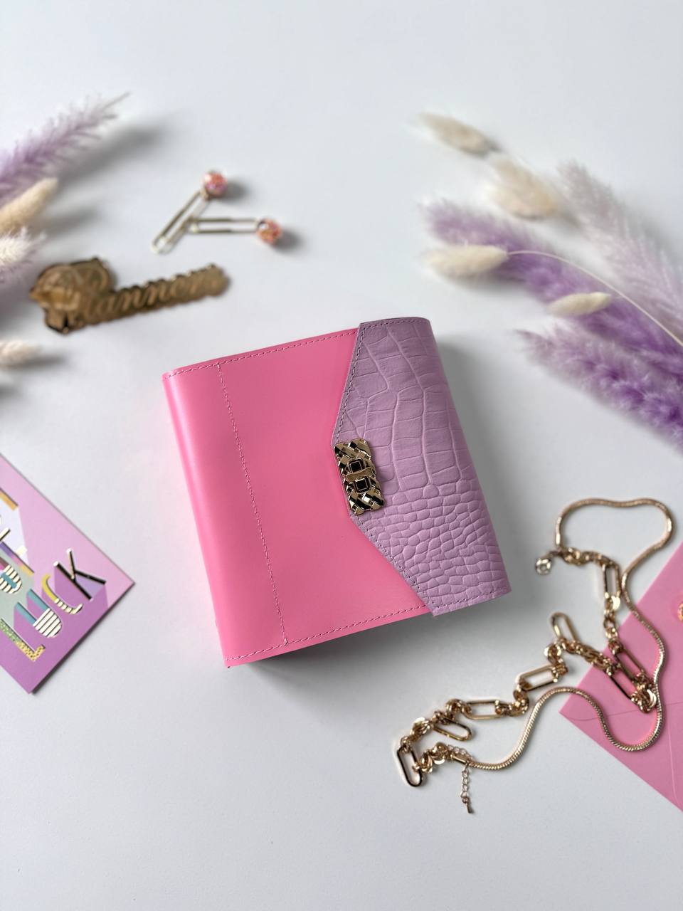 Leather mini notebook cover A7 binder,Planner A7 binder personal size, leather planner, planner binder 2 rings, time diary for work