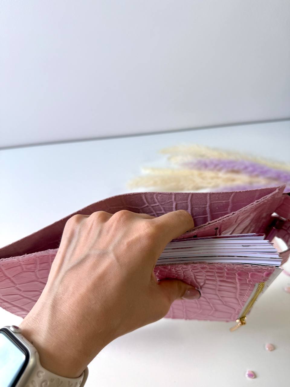 Leather mini notebook cover A7 binder,Planner A7 binder personal size, leather planner, planner binder2 rings, time diary for work