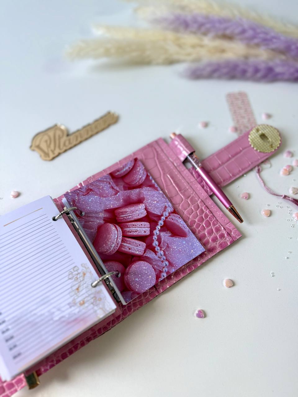 Leather mini notebook cover A7 binder,Planner A7 binder personal size, leather planner, planner binder2 rings, time diary for work