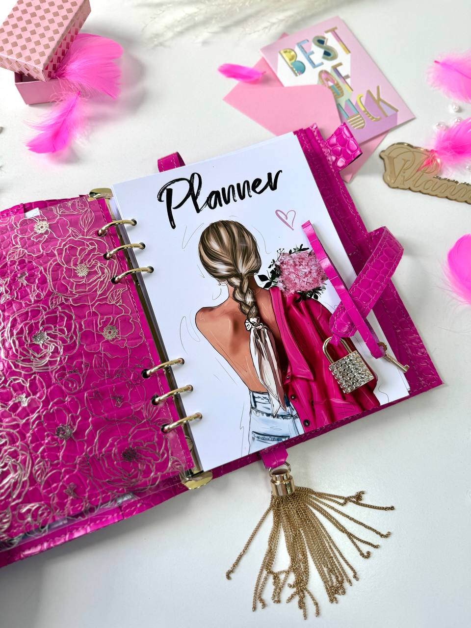 Vivid Pink A5 Leather Notebook Cover