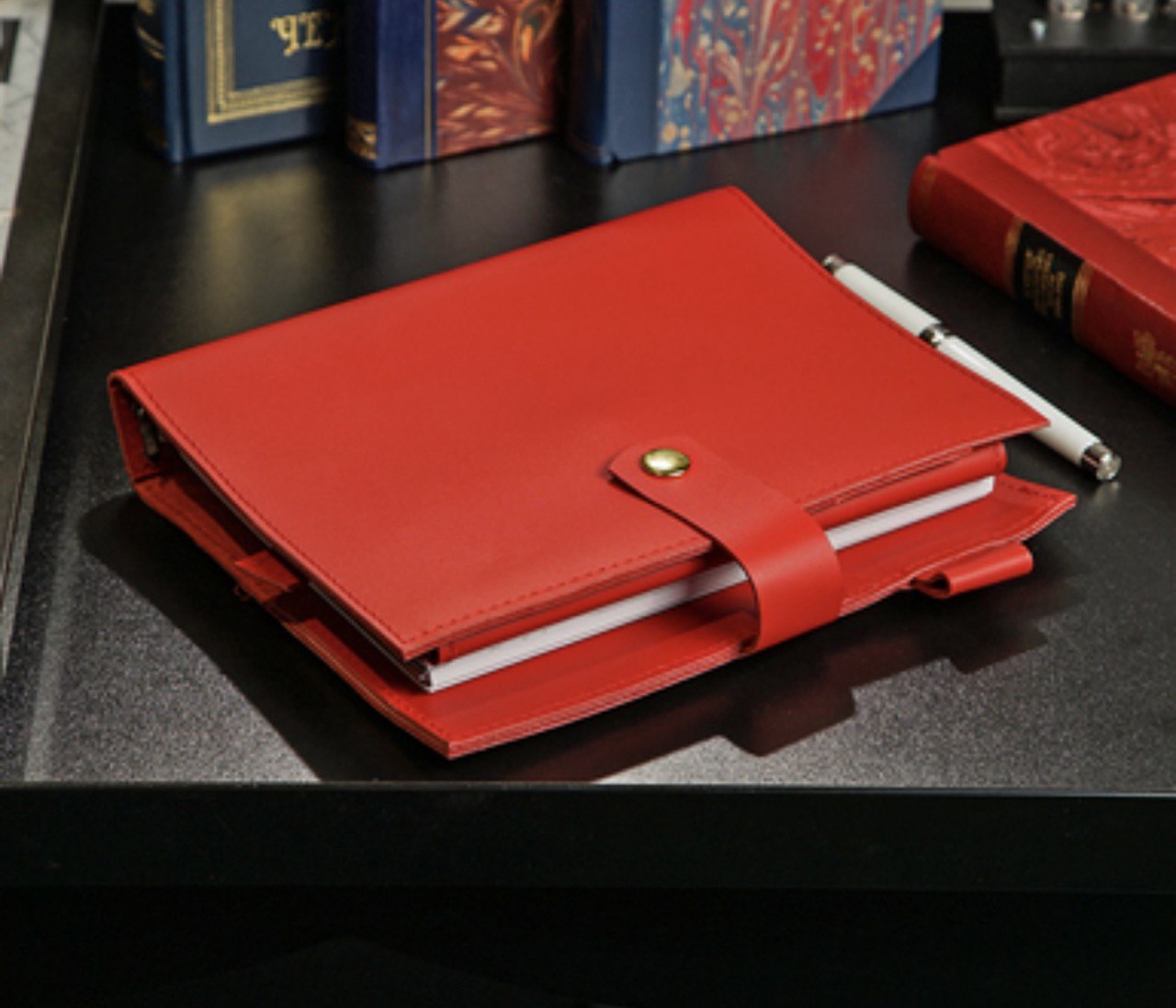 Cyprus, Limassol,  stationery items. Leather notebook cover A5,  classic collection.