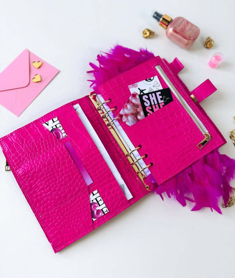 Ροζ Luxe Α5 Planner &amp; Σετ Δώρου 🎁