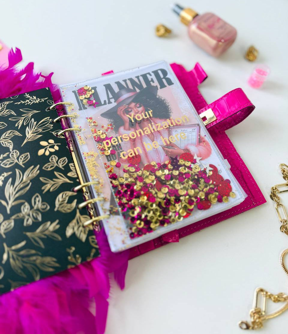 Ροζ Luxe Α5 Planner &amp; Σετ Δώρου 🎁