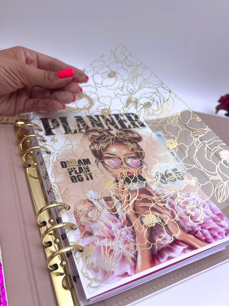 Hard leather cover A5 big binder.