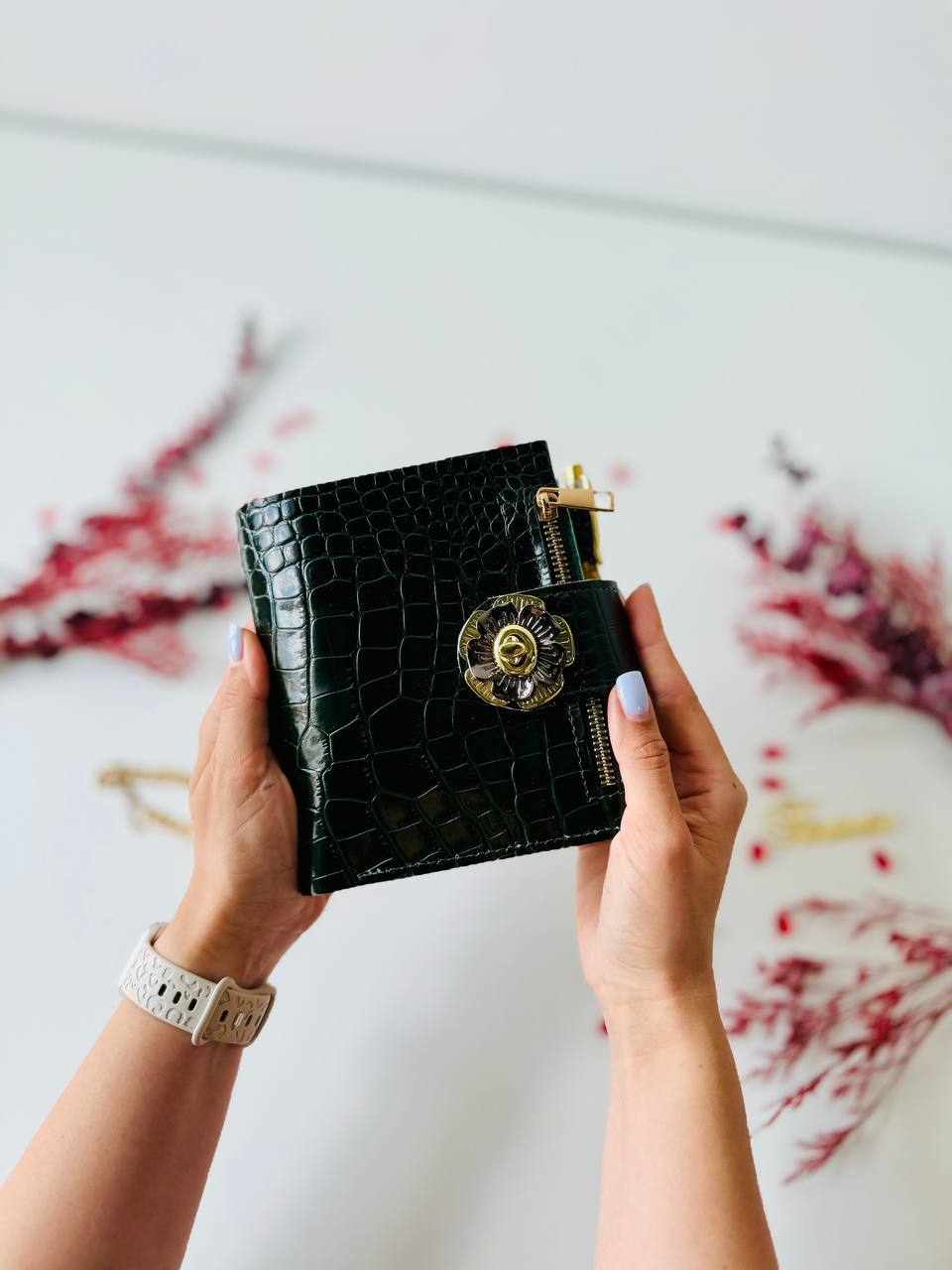 Leather wallet notebook cover mini A7.