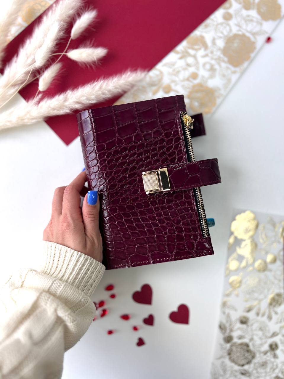 A6 NEW SIZE leather double planner cover binder 6 rings binder, dated planner, leather planner, gift for her, medium size planner.