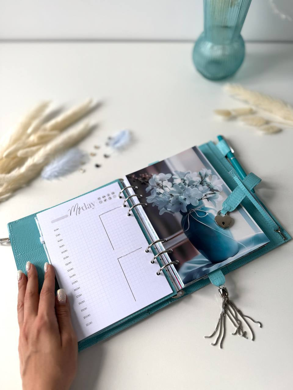 Natural Italian Leather Planner A5, Ringbuch a5, Leather template, A5 ring binder,Binder a5,Leather wallet template,Binder wallet.